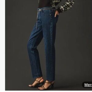 NWT PILCRO SLIM BOYFRIEND JEAN IN DARK INDIGO